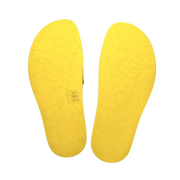 VERSACE NIB Palazzo Medusa Sun Yellow Rubber Pool Slides Sandals Size 39 - Picture 6 of 8